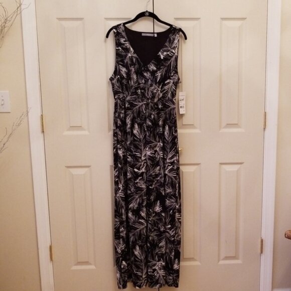 NY Collection Black and white print full length Maxi Dress Dress. - Picture 2 of 7